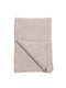 A neatly folded, light-grey textured linen horse stable sheet with a visible fine-ribbed weave.