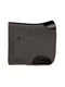 Charcoal grey ALGUND wool felt saddle pad with black calf leather trim and signature cut-out detailing
