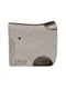 Light grey cut-out saddle pad crafted from pure wool felt with premium dark brown leather trim
