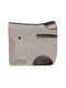 Light grey cut-out saddle pad in pure wool felt with premium dark brown leather trim
