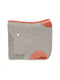Light grey ALGUND cut-out saddle pad in natural wool felt with elegant cognac calf leather detailing