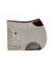 VALOR light grey wool felt saddle pad, exclusive cut-out design, dark brown trim, without strap