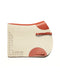 ALGUND cut-out saddle pad in cream wool felt with rust-orange calf nappa trim, with strap details