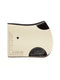 VALOR cut-out saddle pad in cream wool felt with dark black calf leather trim, without strap