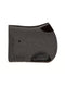 VALOR charcoal grey saddle pad in wool felt, cut-out design, black leather trim, without strap