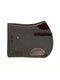 ALGUND cut-out saddle pad in charcoal wool felt with brown calf nappa leather trim