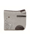 Breathable grey-colored pure new wool felt equestrian saddle pad with decorative butterfly cut-outs. 