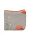 Sustainable grey wool felt saddle pad showing butterfly cut-outs and tan leather details.