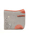 Grey FARFALLA cut-out saddle pad made from pure virgin wool felt with tan calf leather trimmings.