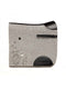 FARFALLA silvergrey felt dressage saddle pad with black leather finish and fixing straps