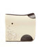 Cream anatomically shaped virgin wool felt saddle pad with dark brown leather accents crafted by VALOR.