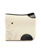 Cream FARFALLA cut-out saddle pad made from pure virgin wool felt with sleek black leather trimmings.