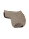 Silvergrey MOENA show jumping pad featuring seamless back curve and brown leather details