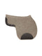 Premium MOENA wool felt saddle pad silvergrey with black leather for show jumping