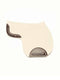 Premium cream wool felt saddle pad with dark brown leather accents for breathable comfort