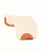 MOENA Cream wool felt horse saddle pad with tan leather trim and seamless spinal fit