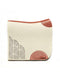 Soft cushioned dressage saddle pad, natural white, STERZING brand, elegant cognac finish.