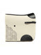 Secure and stylish STERZING dressage pad, natural white with black leather, side straps.