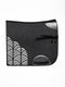 Functional and secure STERZING horse pad, anthracite with black leather, side straps fitted.