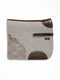 Silvergrey STERZING horse pad, brown leather edges, side straps for firm positioning.
