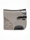 Silvergrey dressage saddle pad by Manifattura Valor, black leather edges, secure strap fit.