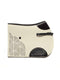 STERZING strap-ready show jumping pad, natural white, black leather, ideal for stability.