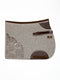 Grey wool felt horse saddle pad with dark brown leather trim and a decorative laser-cut fan pattern by Manifattura Valor.