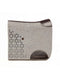 TRAMIN cut-out wool felt saddle pad with brown leather trim and triangle cut-out detail.