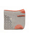Breathable wool felt saddle pad with leather fastening straps and geometric cut-out pattern