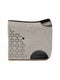 Luxury gray wool felt saddle pad with laser-cut triangle pattern and black leather detailing