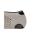 TRAMIN light grey wool felt saddle pad with cut-outs, black calf leather trim and wear patch.