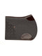 Elegant saddle pad with breathable wool felt, geometric cut-outs and naturally tanned calf leather