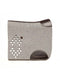 Gray TRAMIN saddle pad made from 100% natural wool felt with decorative cut-outs and brown leather accents.