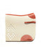 Wolkenstein cream felt horse saddle pad featuring an adjustable tan leather strap and intricate diamond cut-outs