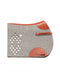 WOLKENSTEIN saddle pad in silvergrey felt showing cognac leather border and strap attachments