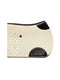 Natural white show jumping saddle pad WOLKENSTEIN with black leather finish