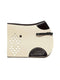 WOLKENSTEIN show jumping saddle pad natural white with black leather and side straps