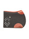 WOLKENSTEIN show jumping saddle pad in anthracite with cognac leather trim, no straps